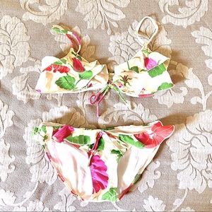 Zimmermann Floral Ruffle Bikini